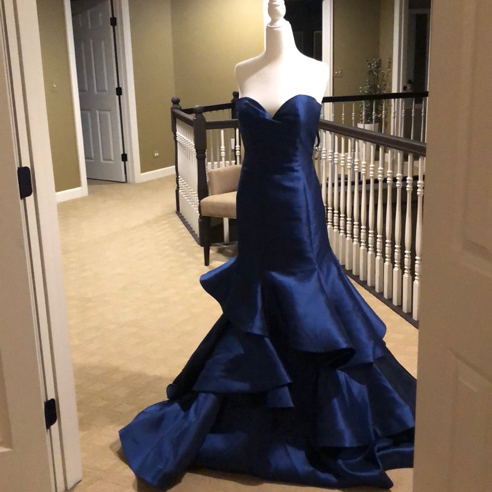 Strapless mermaid style gown